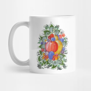 Fruit colorful in Russian folk art style Mug